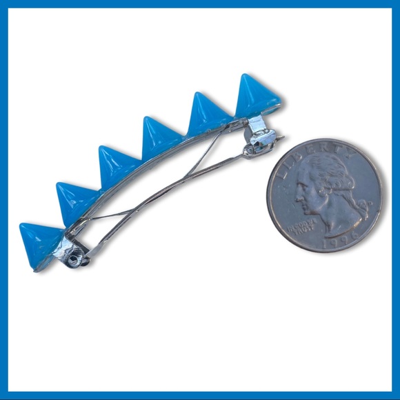 Neon Blue Spike Hair Clip - Picture 3 of 5